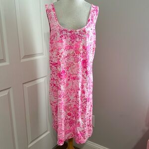 Lilly Pulitzer Newberri tank dress peony pink, size XXL